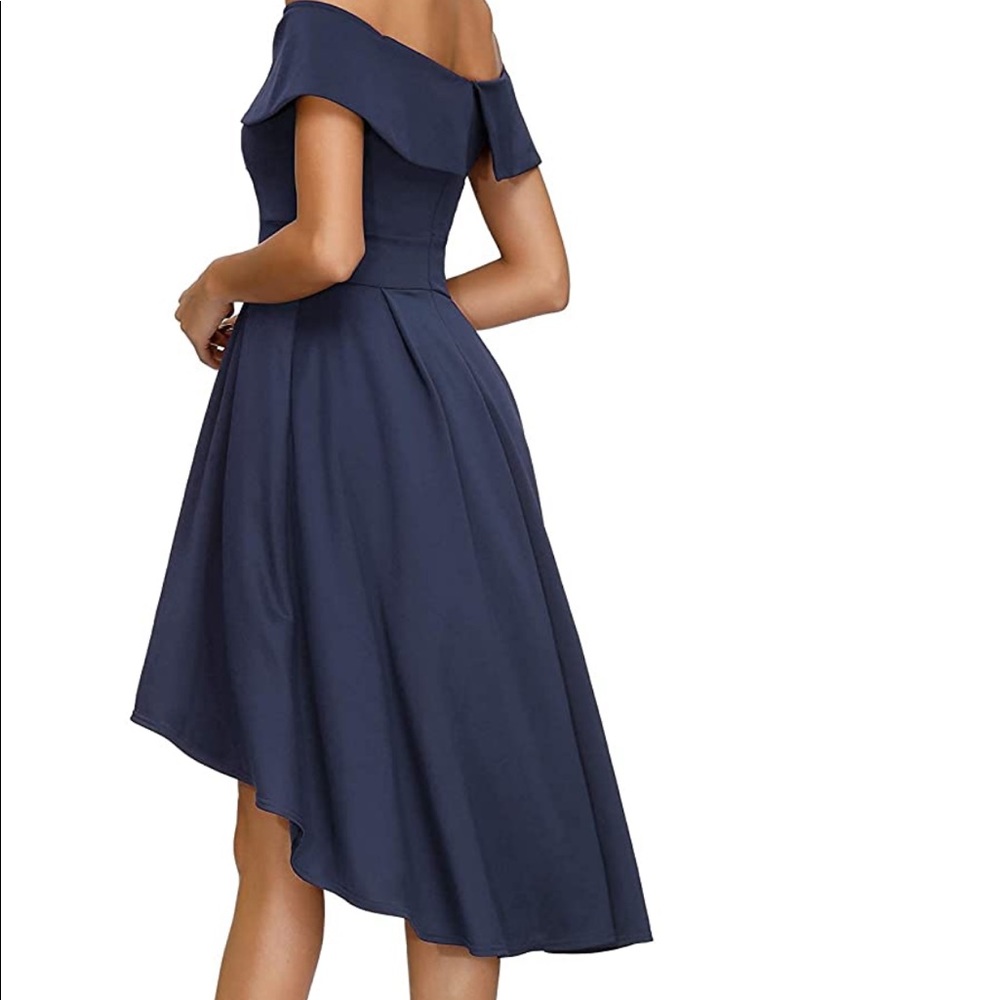 Jasambac | Off Shoulder High Low Cocktail Dress